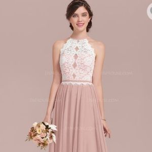 NWT sz 2 pink (dusty rose) maxi dress